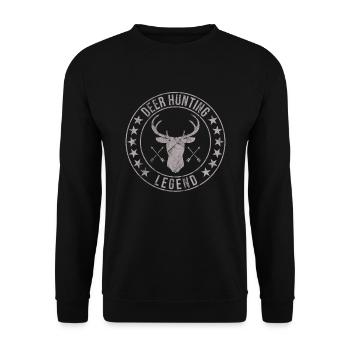 Légende de la chasse au cerf Red Chasse aux bois de cerf - Sweat-shirt Unisexe - noir - Devant - Alina (178cm) & Michal (187cm)