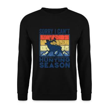 Chasse aux bois de cerf Chasse Saison de chasse - Sweat-shirt Unisexe - noir - Devant - Alina (178cm) & Michal (187cm)