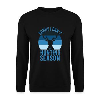 Chasse aux bois de cerf Chasse Saison de chasse - Sweat-shirt Unisexe - noir - Devant - Alina (178cm) & Michal (187cm)