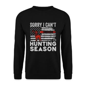 Chasse aux bois de cerf Chasse Saison de chasse - Sweat-shirt Unisexe - noir - Devant - Alina (178cm) & Michal (187cm)