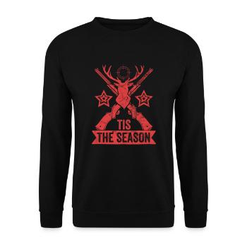Antlers Deer Hunting Hunting Hunting Season - Unisex Sweatshirt - black - Front - Alina (178cm) & Michal (187cm)