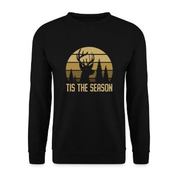 Antlers Deer Hunting Hunting Hunting Season - Unisex Sweatshirt - black - Front - Alina (178cm) & Michal (187cm)