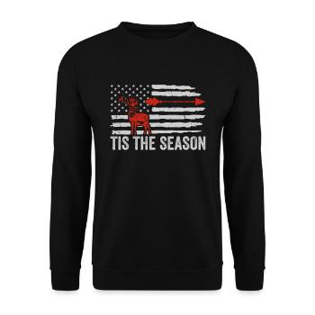 Antlers Deer Hunting Hunting Hunting Season - Unisex Sweatshirt - black - Front - Alina (178cm) & Michal (187cm)