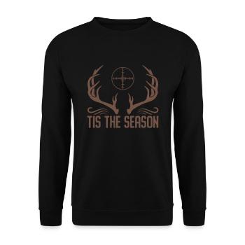 Antlers Deer Hunting Hunting Hunting Season - Unisex Sweatshirt - black - Front - Alina (178cm) & Michal (187cm)