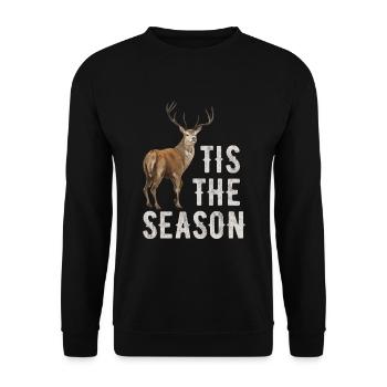 Antlers Deer Hunting Hunting Hunting Season - Unisex Sweatshirt - black - Front - Alina (178cm) & Michal (187cm)