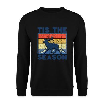 Antlers Deer Hunting Hunting Hunting Season - Unisex Sweatshirt - black - Front - Alina (178cm) & Michal (187cm)