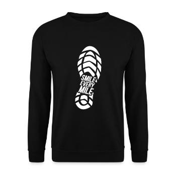 Smile Every Mile - Unisex Sweatshirt - black - Front - Alina (178cm) & Michal (187cm)