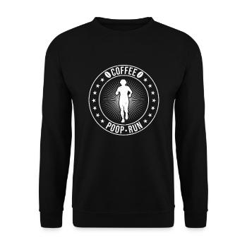 Lustig Läufer Spruch Marathon Lauftraining - Unisex Pullover - Schwarz - Vorne - Alina (178cm) & Michal (187cm)