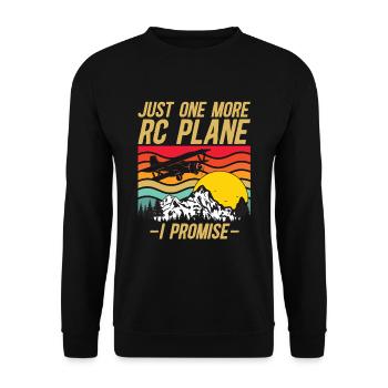 RC Airplane Model Making Model Airplane - Unisex Sweatshirt - black - Front - Alina (178cm) & Michal (187cm)