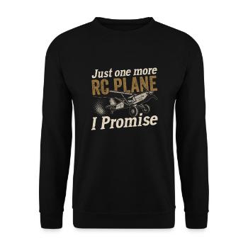 RC Airplane Model Making Model Airplane - Unisex Sweatshirt - black - Front - Alina (178cm) & Michal (187cm)
