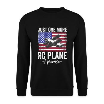 RC Airplane Model Making Model Airplane - Unisex Sweatshirt - black - Front - Alina (178cm) & Michal (187cm)
