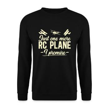 RC Airplane Model Making Model Airplane - Unisex Sweatshirt - black - Front - Alina (178cm) & Michal (187cm)