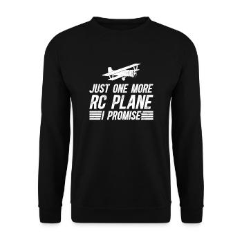 RC Airplane Model Making Model Airplane - Unisex Sweatshirt - black - Front - Alina (178cm) & Michal (187cm)