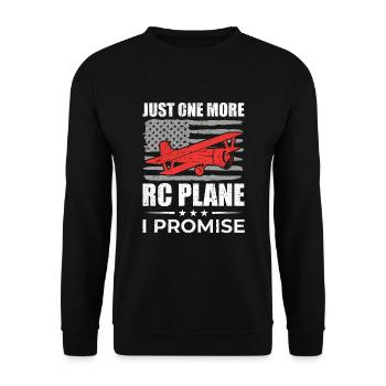 RC Airplane Model Making Model Airplane - Unisex Sweatshirt - black - Front - Alina (178cm) & Michal (187cm)