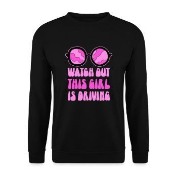 Driving licence test Driving test - Unisex Sweatshirt - black - Front - Alina (178cm) & Michal (187cm)