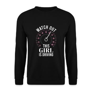 Driving licence test Driving test - Unisex Sweatshirt - black - Front - Alina (178cm) & Michal (187cm)