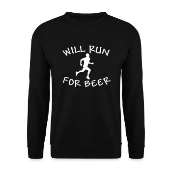 Courra pour les coureurs drôles de bière - Sweat-shirt Unisexe - noir - Devant - Alina (178cm) & Michal (187cm)