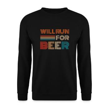 Courra pour les coureurs drôles de bière - Sweat-shirt Unisexe - noir - Devant - Alina (178cm) & Michal (187cm)