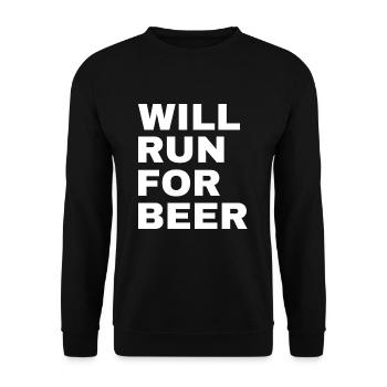 Courra pour les coureurs drôles de bière - Sweat-shirt Unisexe - noir - Devant - Alina (178cm) & Michal (187cm)
