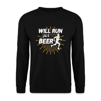 Courra pour les coureurs drôles de bière - Sweat-shirt Unisexe - noir - Devant - Alina (178cm) & Michal (187cm)