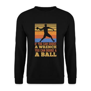 Sports d’équipe de ballon chasseur - Sweat-shirt Unisexe - noir - Devant - Alina (178cm) & Michal (187cm)