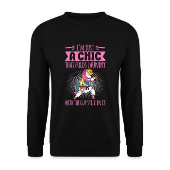 Funny Brazilian Jiu Jitsu Quote BJJ Women - Unisex Sweatshirt - black - Front - Alina (178cm) & Michal (187cm)