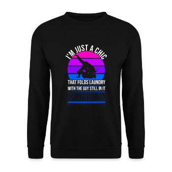 Funny Brazilian Jiu Jitsu Quote BJJ Women - Unisex Sweatshirt - black - Front - Alina (178cm) & Michal (187cm)