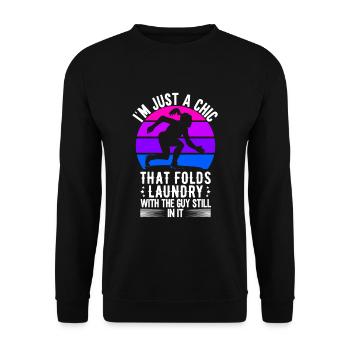 Funny Brazilian Jiu Jitsu Quote BJJ Women - Unisex Sweatshirt - black - Front - Alina (178cm) & Michal (187cm)
