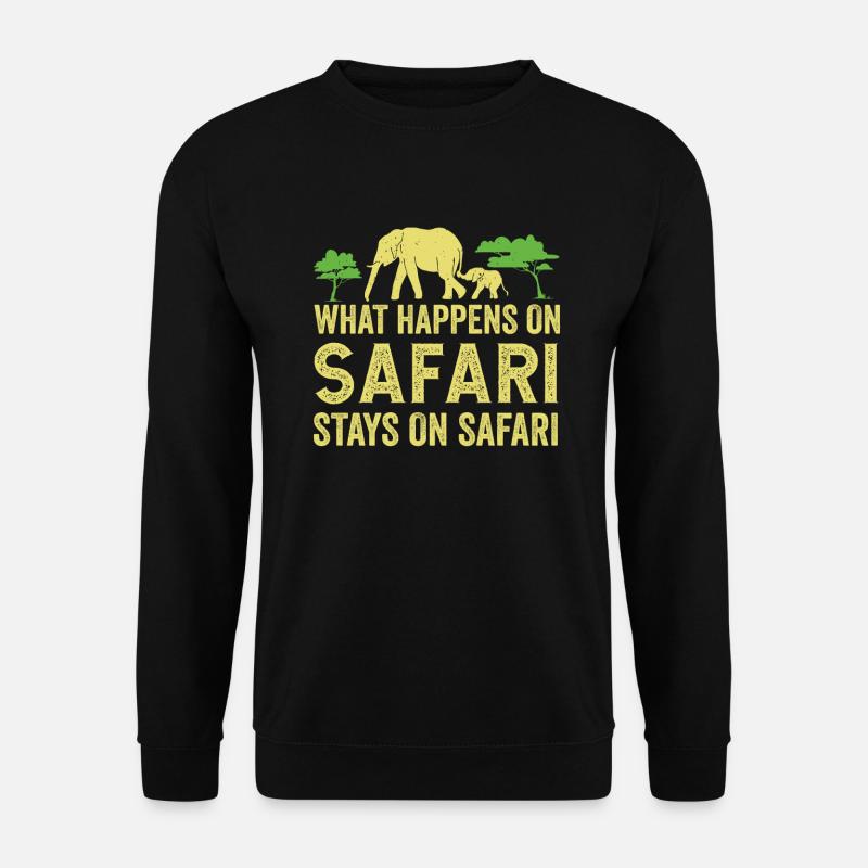 Was auf Safari passiert bleibt auf Safari Afrika - Unisex Pullover - Schwarz