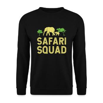 Safari Squad - African Safari Adventures - Unisex Pullover - Schwarz - Vorne - Alina (178cm) & Michal (187cm)