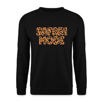 Safari-Modus - African Safari Adventures - Unisex Pullover - Schwarz - Vorne - Alina (178cm) & Michal (187cm)