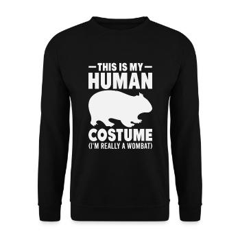 Drôle de dicton wombat australien - Sweat-shirt Unisexe - noir - Devant - Alina (178cm) & Michal (187cm)