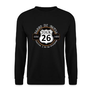 Radtour Rennrad Alpenpass Passo di Gavia - Unisex Pullover - Schwarz - Vorne - Alina (178cm) & Michal (187cm)