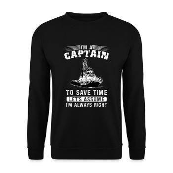 Schlepper Schleppboot Tug Life - Sweat-shirt Unisexe - noir - Devant - Alina (178cm) & Michal (187cm)