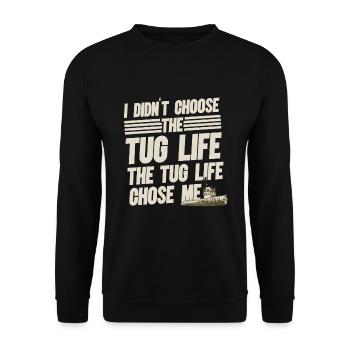 Schlepper Schleppboot Tug Life - Unisex Sweatshirt - black - Front - Alina (178cm) & Michal (187cm)