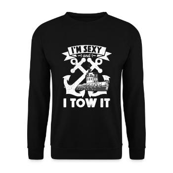 Schlepper Schleppboot Tug Life - Sweat-shirt Unisexe - noir - Devant - Alina (178cm) & Michal (187cm)