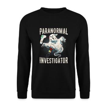 Geisterjagd Paranormal Investigator - Unisex Pullover - Schwarz - Vorne - Alina (178cm) & Michal (187cm)