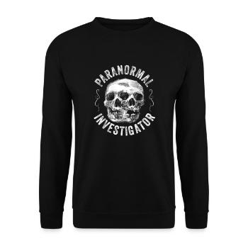 Geisterjagd Paranormal Investigator - Unisex Pullover - Schwarz - Vorne - Alina (178cm) & Michal (187cm)