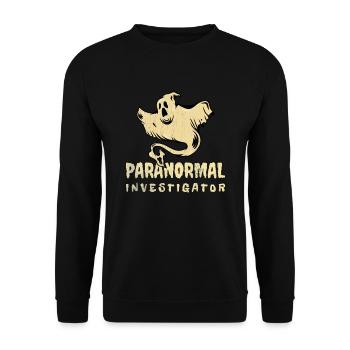 Geisterjagd Paranormal Investigator - Unisex Pullover - Schwarz - Vorne - Alina (178cm) & Michal (187cm)