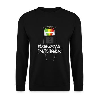 Geisterjagd Paranormal Investigator - Unisex Pullover - Schwarz - Vorne - Alina (178cm) & Michal (187cm)
