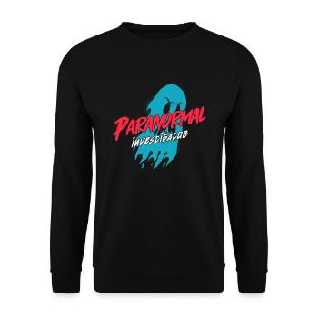 Geisterjagd Paranormal Investigator - Unisex Pullover - Schwarz - Vorne - Alina (178cm) & Michal (187cm)