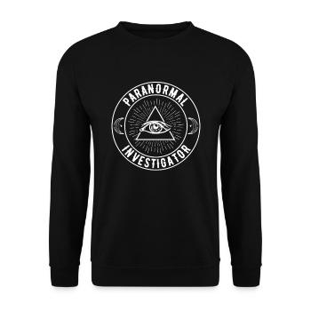 Geisterjagd Paranormal Investigator - Unisex Pullover - Schwarz - Vorne - Alina (178cm) & Michal (187cm)
