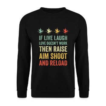 Duck Hunting Season Hunter Bird Hunting - Unisex Sweatshirt - black - Front - Alina (178cm) & Michal (187cm)