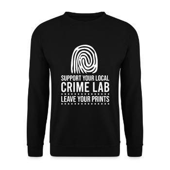 Forensic Technician Crime Scene Investigator Forensic Sentence - Unisex Sweatshirt - black - Front - Alina (178cm) & Michal (187cm)