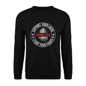 Forensic Technician Crime Scene Investigator Forensic Sentence - Unisex Sweatshirt - black - Front - Alina (178cm) & Michal (187cm)