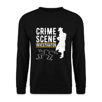 Forensic Technician Crime Scene Investigator Forensic Sentence - Unisex Sweatshirt - black - Front - Alina (178cm) & Michal (187cm)