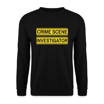 Forensic Technician Crime Scene Investigator Forensic Sentence - Unisex Sweatshirt - black - Front - Alina (178cm) & Michal (187cm)