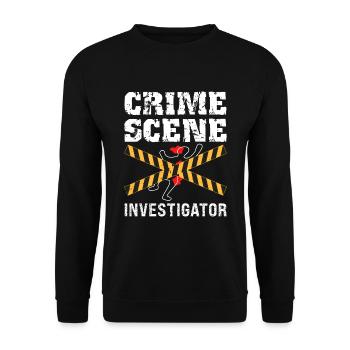 Forensic technician crime scene investigator forensic saying - Unisex Sweatshirt - black - Front - Alina (178cm) & Michal (187cm)