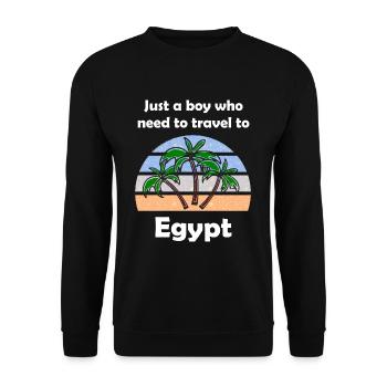 Ferien in Ägypten - Unisex Pullover - Schwarz - Vorne - Alina (178cm) & Michal (187cm)