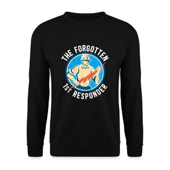 High Voltage Electrician Power Grid - Unisex Sweatshirt - black - Front - Alina (178cm) & Michal (187cm)